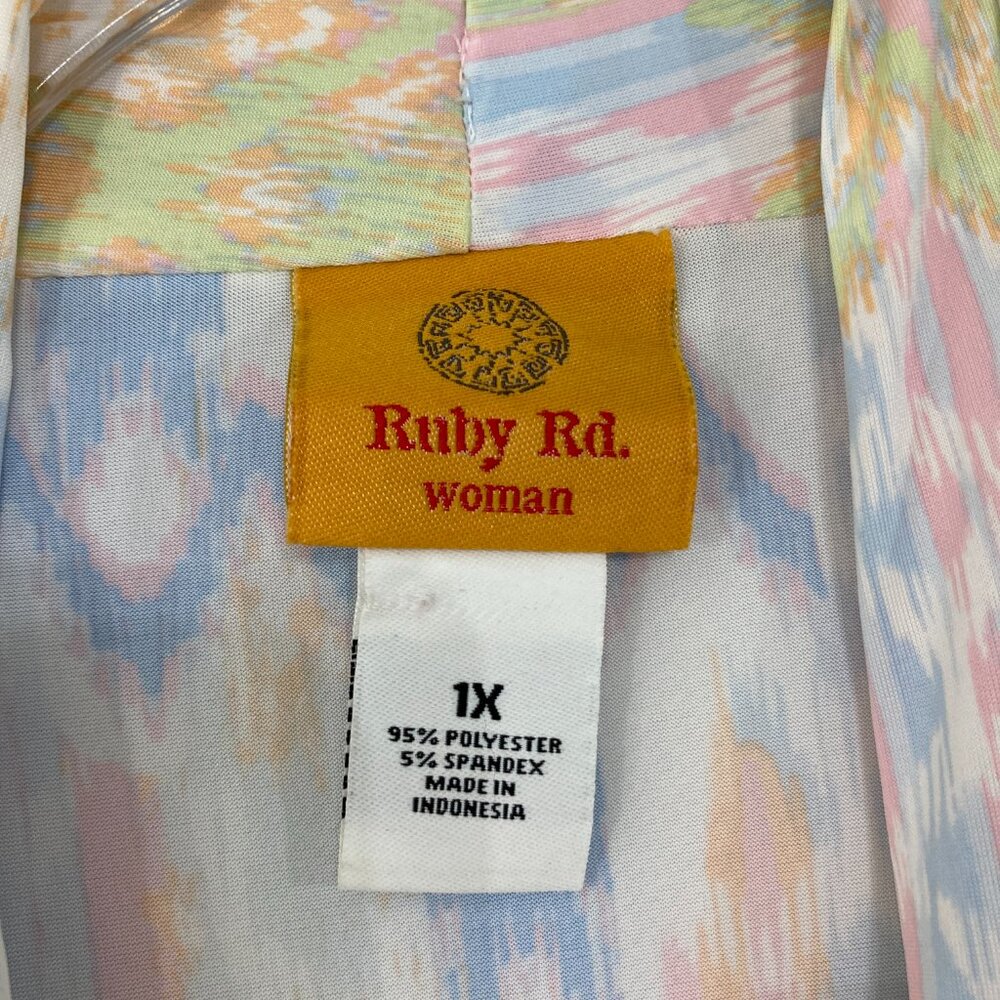 Ruby Rd. Size 1x Multi Color Abstract Stretch Sle… - image 3